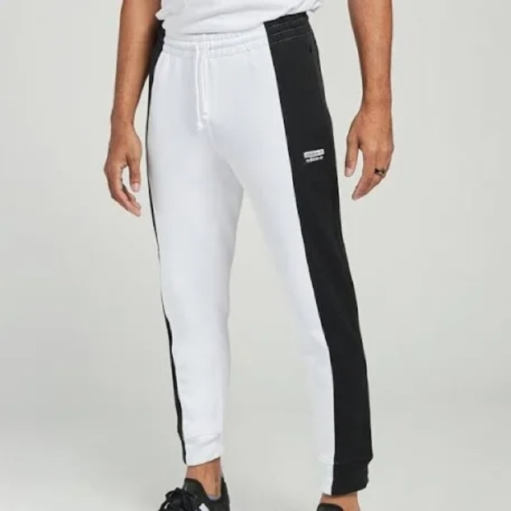 adidas ORIGINALS VOCAL R.Y.V Color Block Black White Sweat Pants Joggers Large